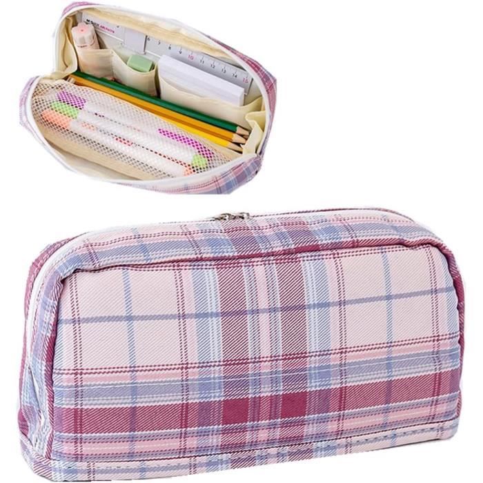 IFHDO Grande Trousse Scolaire Enfant – Trousse Crayons Grande Capacité Avec Compartiments Et Pochette Détachable – Thème Jeu