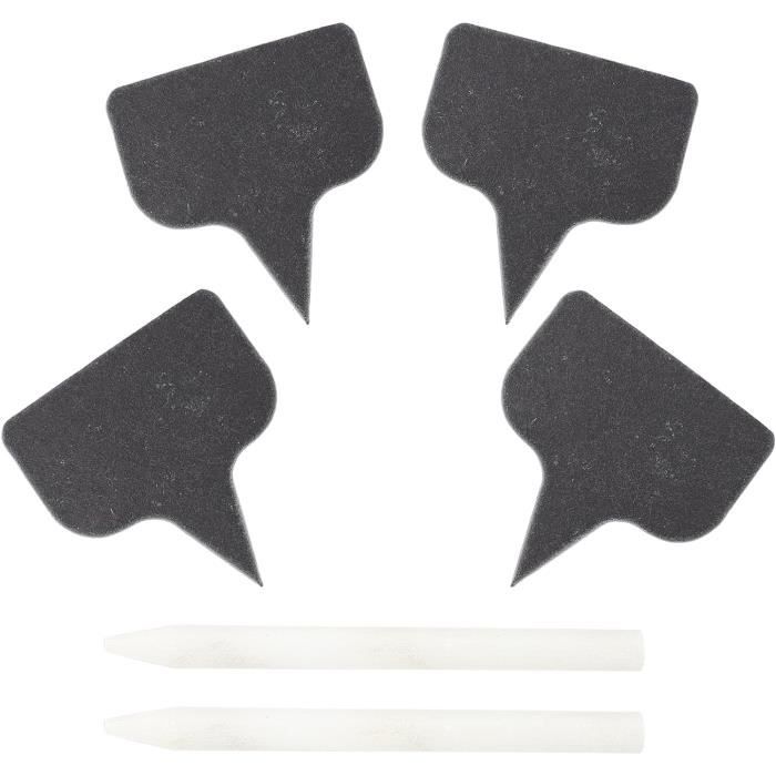 10 Étiquettes Ardoise Pour Plantes Navaris - Marque-Plantes 15x2,5 Cm Avec Craie - Jardin Et Balcon