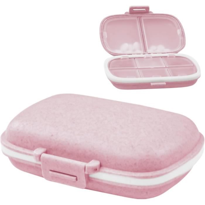 Pilulier De Voyage 8 Compartiments - 6x6x7.3 Cm - Plastique - Usage Quotidien