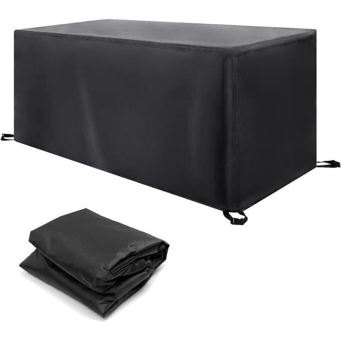 Housse Table De Jardin 230x100x75cm Noir 420D Oxford