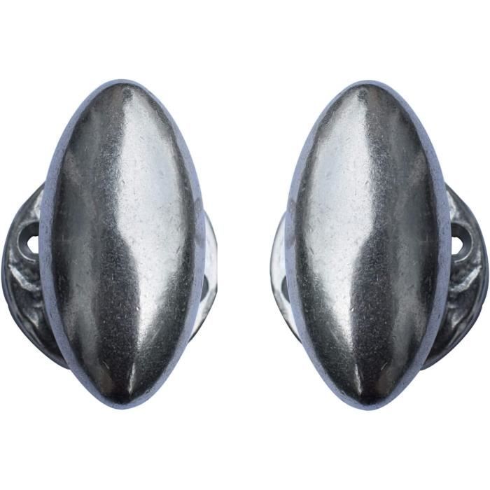 Porte Étroit Inox Ovalrosette Poignée de intérieur Noir Pz Du Jardin