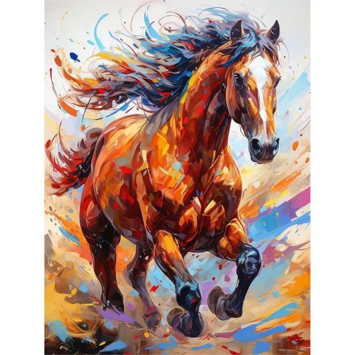 Kit de peinture diamant par numéro, Oiseau Cheval 30x40cm Diamant Kit de peinture diamant par numéro, Oiseau Cheval 30x40cm Diamant