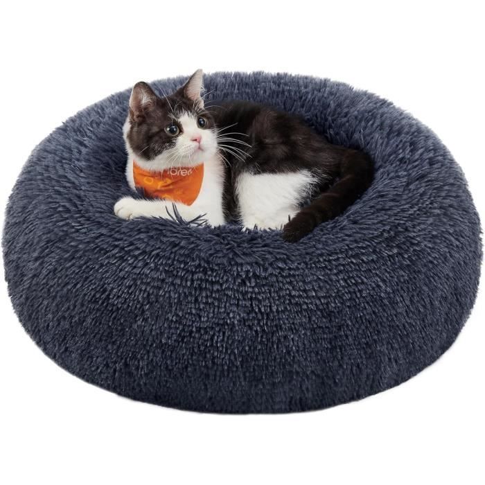 Panier Pour Chien, Rond Lit De Chat En Forme De Beignet Avec Couverture