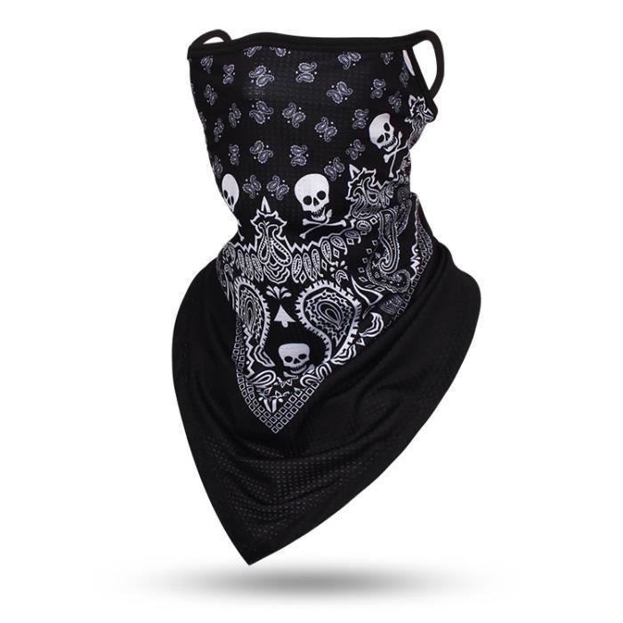 Bandana LA JOYA – Tête De Mort – Style Western – Noir – 58x58cm – Homme/Femme