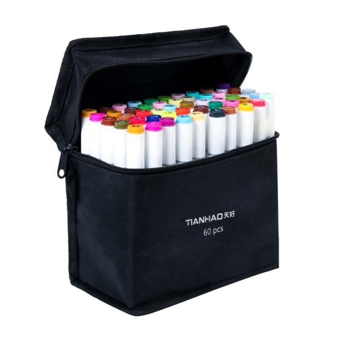 60 Couleur Marqueur D Alcool Stylo Double Tete Marqueur Stylo Croquis Dessin Stylo Dessin Anime Conception Art Fournitures Achat Vente Brosse Pour Peindre 60 Couleur Marqueur D Alcoo Cdiscount