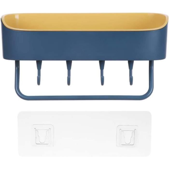 Étagère D'angle Murale Salle De Bain - Porte-Shampoing En Fer Noir - Organisateur Douche - 12