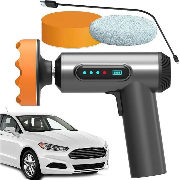 Polisseuse Portable Pour Rayures Polisseuse Sans Fil 20V Brushless Batterie Lithium 2Ah 2 Tampons De Polissage Diam 180mm Machine à Polir Rayures Portable 2000mah
