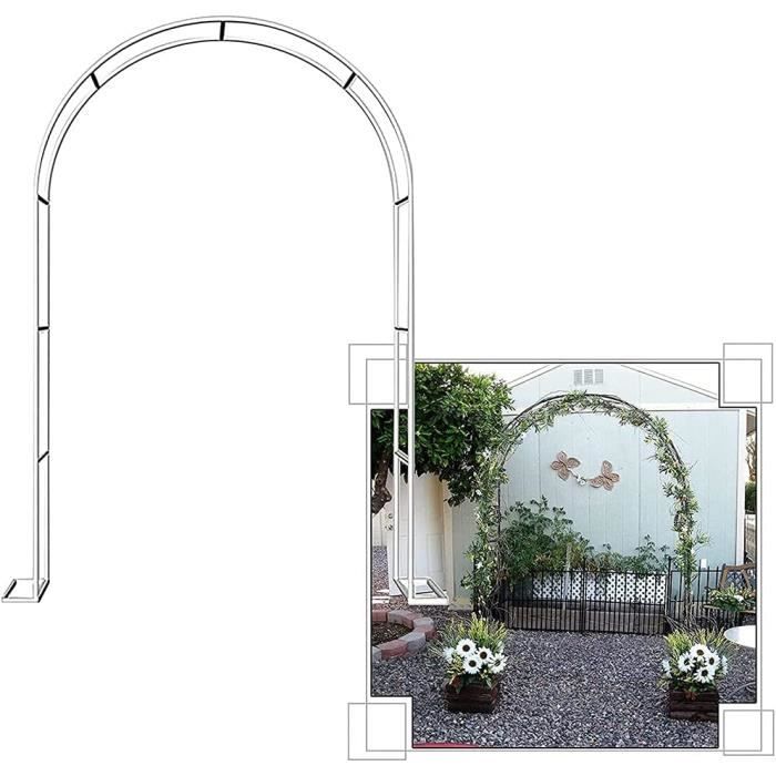 Arche De Jardin KADAX En Fer - Pour Plantes Grimpantes, Rosiers - Treillis Résistant Aux Intempéries - Pergola Décorative - Montage Facile