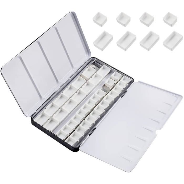 Winsor & Newton Boite de 12 demi godets (peut en contenir 24) Aquarelle
