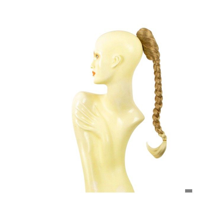 Postiche Queue De Cheval Bouclé 40 Cm - Blond Clair Cuivré - Synthétique - Neuf Avec étiquettes