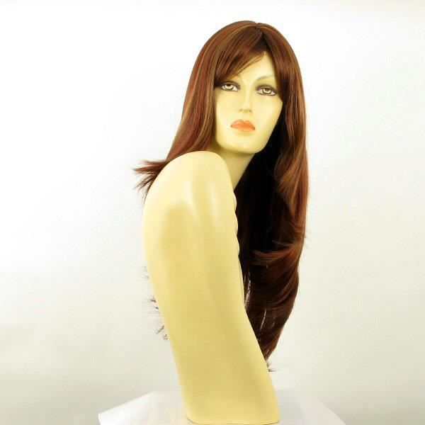 Perruque Longue Femme Blond Méché Très Clair EVA 15t613 – Synthétique Ondulée, Taille Moyenne
