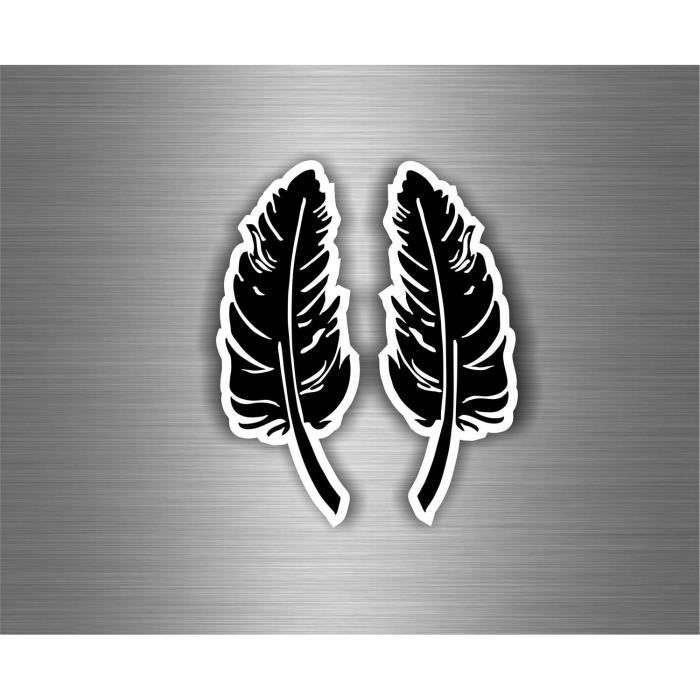 2 Autocollants Style Plumes Indien Pour Voiture/moto - Décoration Tuning, Modèle R2
