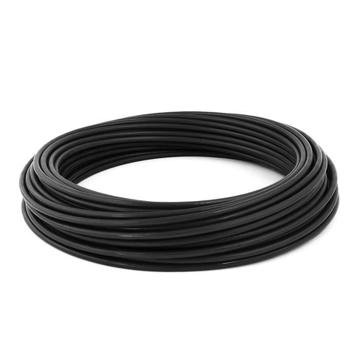 25m PVC cable acier 6mm bleu couleur 1x19 gaine