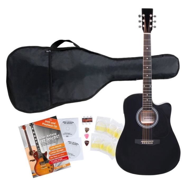 Classic Cantabile Pack Guitare Classique AS-851 4/4 Ensemble, Guitare Seche Adul