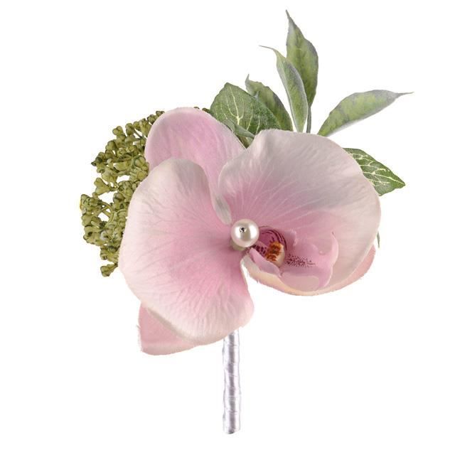 Corsage artificiel en orchidée rose avec perle - 18cm x 10cm - Boutonnière  Mariage - Cdiscount Maison