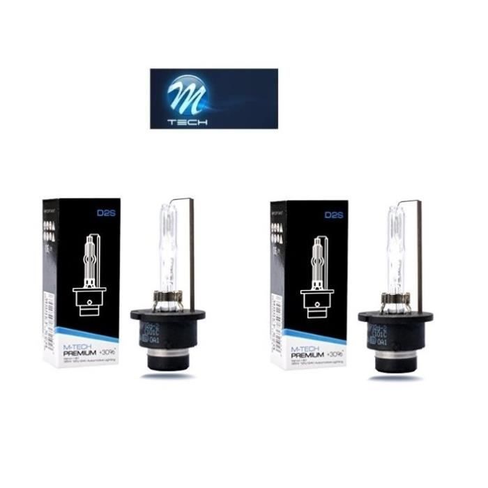 2 AMPOULES XENON D2S MTECH PREMIUM 6000K - MARQUE PREMIUM MTECH - LONGUE DURÉE DE VIE ET ÉCLAIRAGE PUISSANT CULOT D2S / PUISSANCE 35