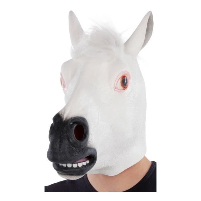 Masque Cheval Réaliste En Latex - Taille Unique, Halloween, Carnaval, Cosplay, Fêtes Déguisées