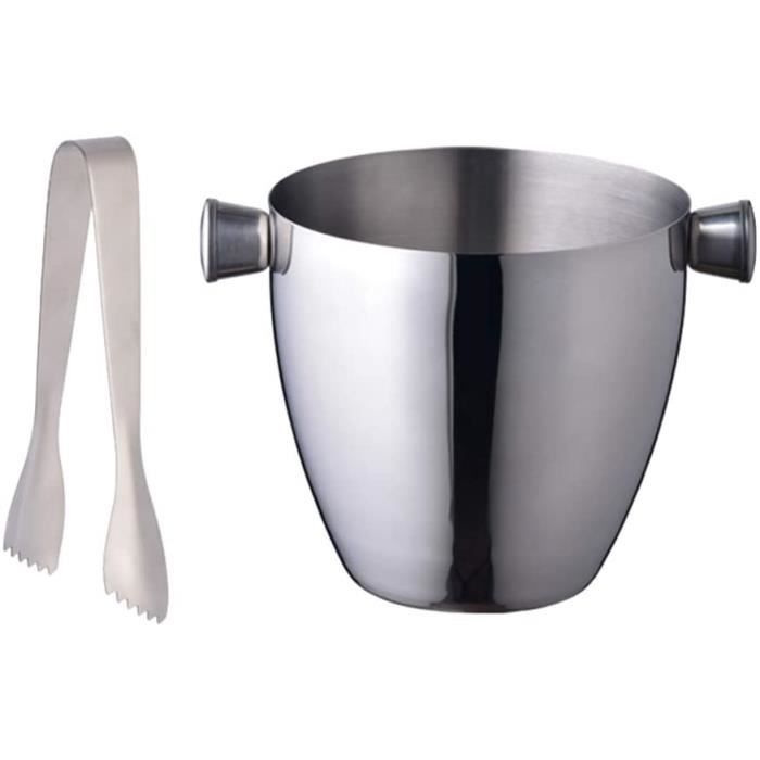 Seau à Glace LETANG REMY Inox 18/10 - Pour Champagne Ou Vin, H21 Cm, Made In France