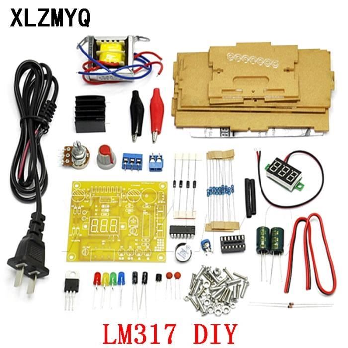 Tension réglable Alimentation Régulée Kit DE BRICOLAGE LM317 AC 220V 2W À  DC 1.25-12V Alimentation STABILISÉE - Cdiscount Bricolage