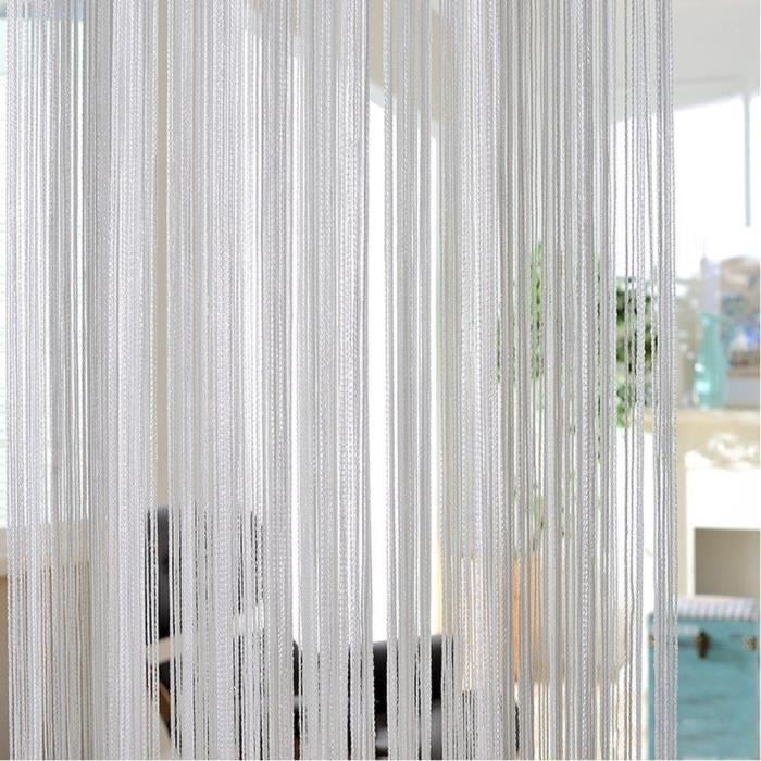 Taille 1 pc - Argent - Rideau à franges pour fenêtre de mariage rideau en ficelle brillant décoration de ma