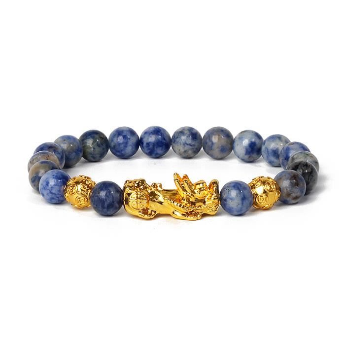 Bracelet En Obsidienne Perles De 6 Mm En Pierre Naturelle