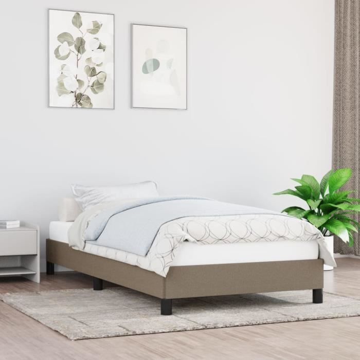Cadre de lit Taupe 80 x 200 cm Tissu BETTEVE 9014254708248