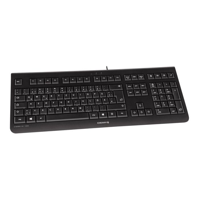 Clavier CHERRY KC 1000 - Filaire - Allemand - Noir - Technologie Cherry LPK