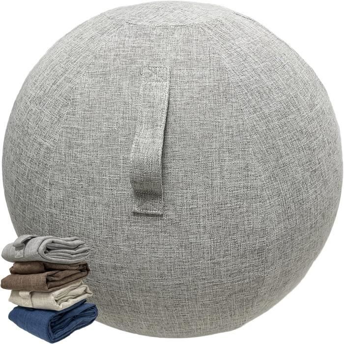 Housse De Protection Pour Ballon De Gym / Yoga 65 Cm - En Tissu Respirant Bleu Avec Fermeture éclair