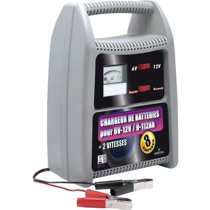 Chargeur batterie 6V/12V pour agrainoir - Armurerie Pisteurs