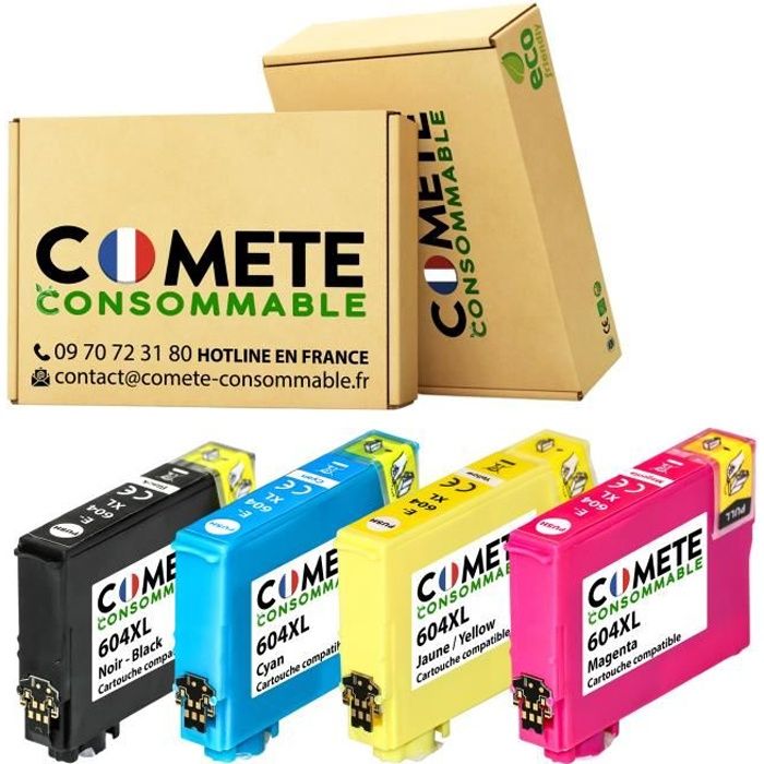 Encre multipack 4 couleurs Ananas 604, Consommables encre