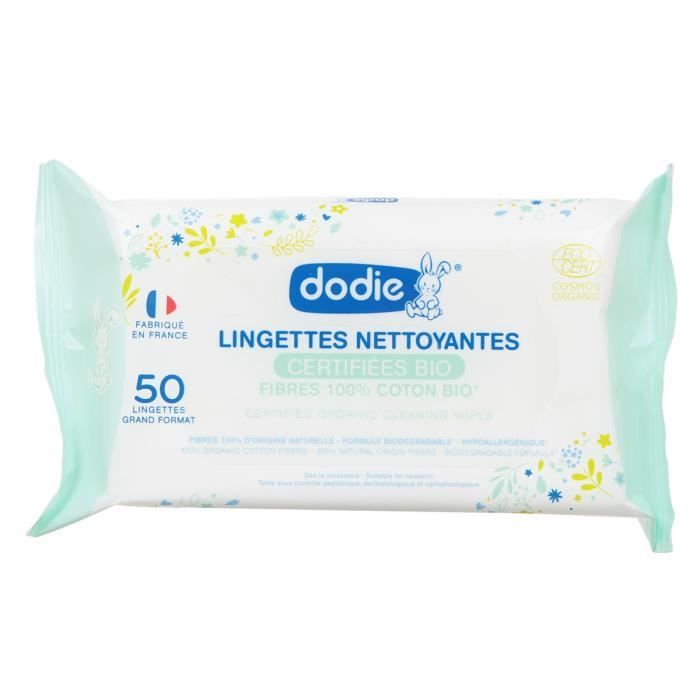 Dodie Lingettes Nettoyantes Certifiees Bio X50 Cdiscount Puericulture Eveil Bebe