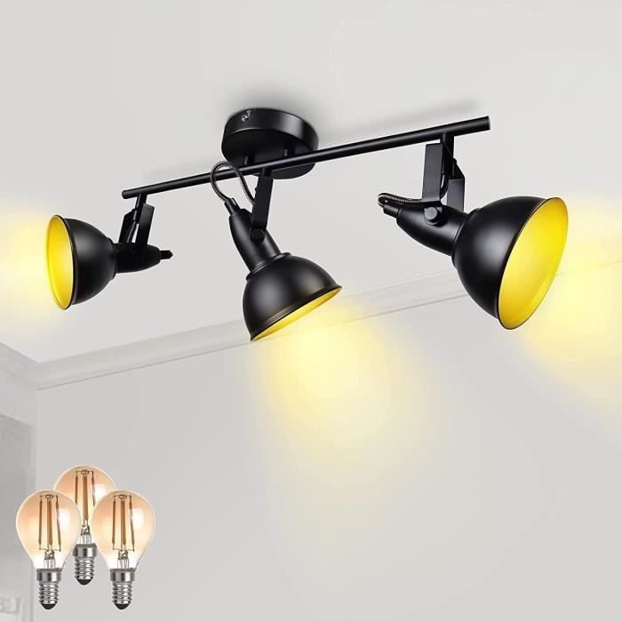 Plafonnier Lampe De Plafond Chromé 3 Spots Orientables Et Inclinables Compatible LED G9 - Achat