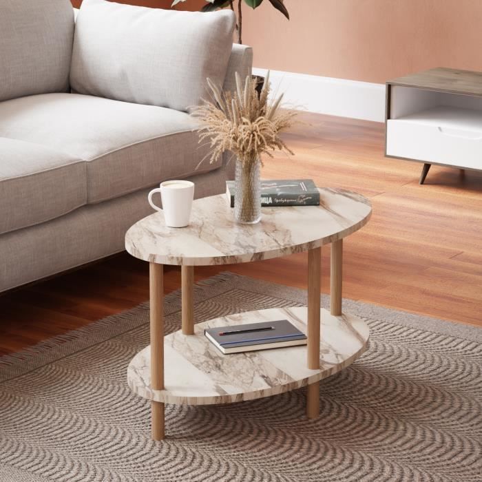 en.casa] Salontafel Kristinestad set van 2 mdf houtkleurig | premiumXL