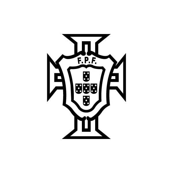 Autocollant Portugal FPF logo foot adhésif stickers couleur au choix Taille : 10 cm Couleur : noir Noir