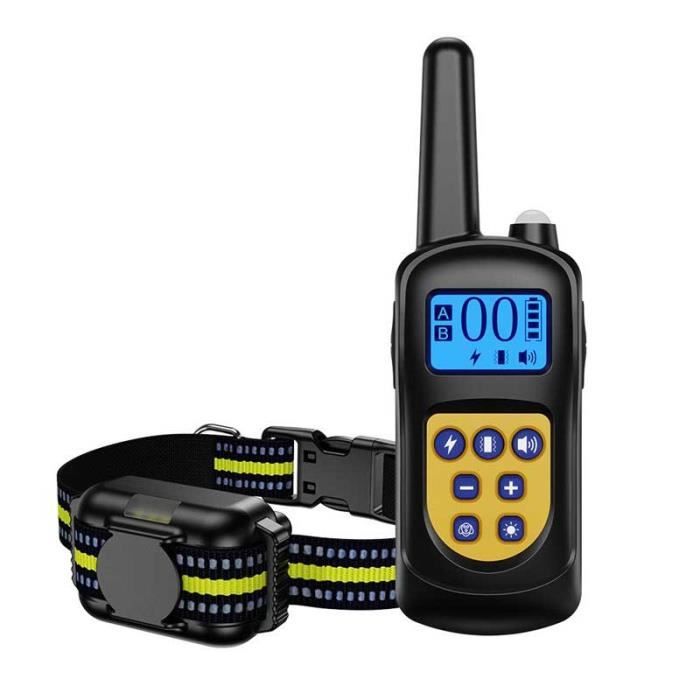Meilleurs prix pour Collier De Dressage pour Chien Rechargeable - Collier Anti Aboiement - 3 Modes Choc Électrique/Vibration/Son - Télécommande 500M