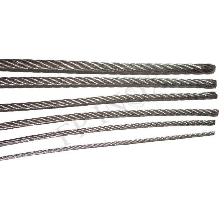 Rouleau Câble Inox 316 2mm 100M - 7x7 (49 Fils) A4 Charge Rupture 250kg