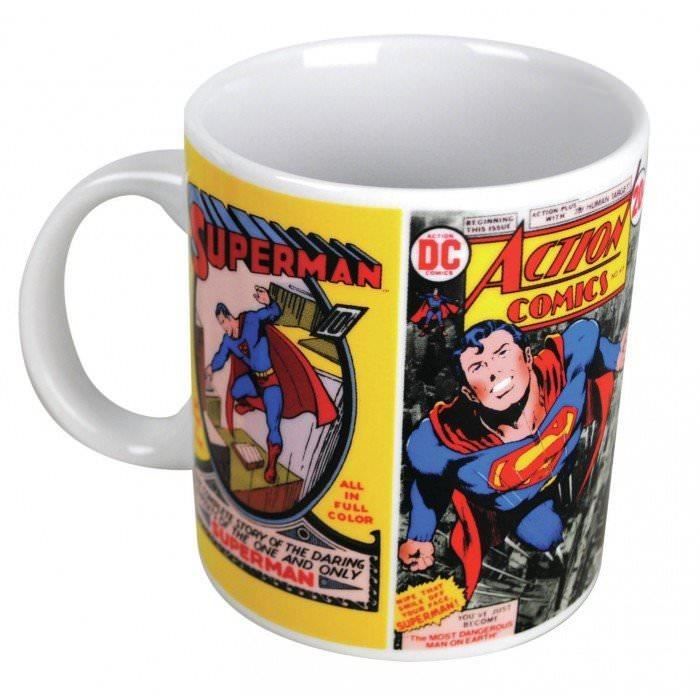 Mug Superman – Logo Poing Et Cape – DC Comics – Cadeau Fan De Super-héros – 325 Ml – Céramique Brillante