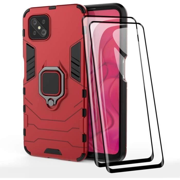 Coque [2 Pièces] Verre Trempé Oppo Reno4 Z 5G (Reno 4Z), TPU-PC