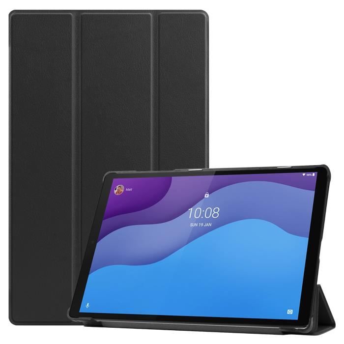 Etui Lenovo Tab M10 HD Gen 2 Coque TB X306F 10.1 Pouces Tablette Housse de Protection avec Support Ultra Fine PU Cuir noir Cdiscount Informatique