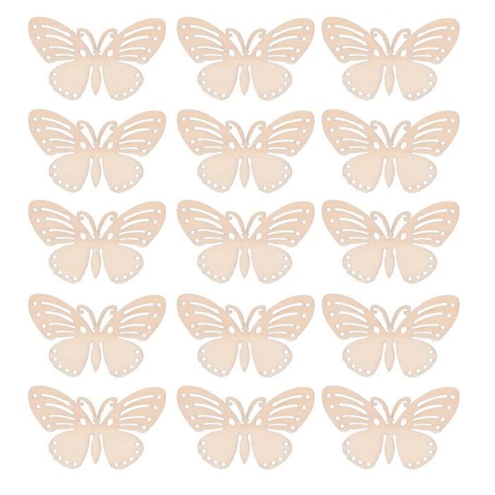 Funmo 24Pièces Bricolage Papillons 3D en Bois,Papillon Bricolage Enfant,Rnement de Papillon en