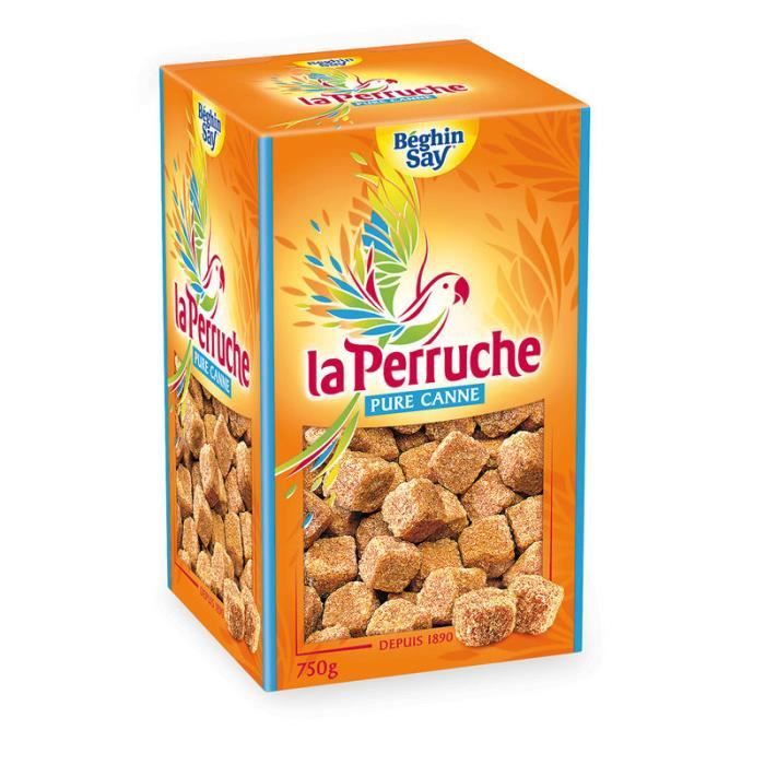 BEGHINSAY Sucre de canne en morceaux La Perruche - 750 g