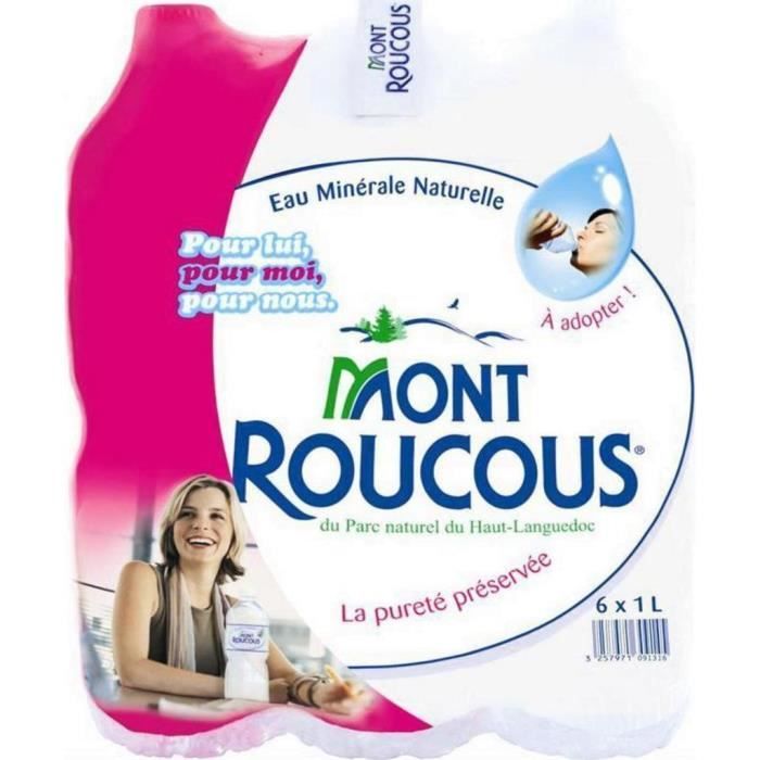 Mont Roucous Eau plate 6 x 1 L Cdiscount Au quotidien