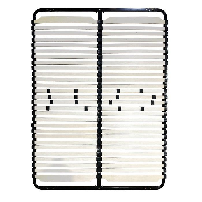 Mon Mobilier Design Doze Rete A Doghe Regolabili 160x200 Cm – Telaio In Acciaio Con 56 Doghe, Flessibilità Pelvica, Senza Gambe