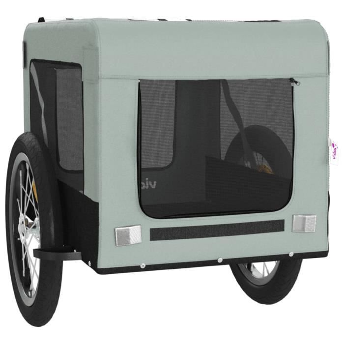 Remorque de vélo pour animaux de compagnie gris et noir Mothinessto YY5697