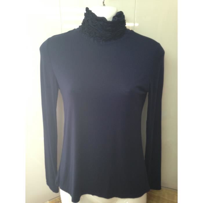 Sous pull bleu marine femme Outlet