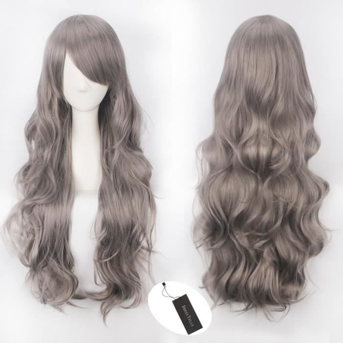 80 cm haute qualit/é Perruque Cosplay Pour femmes Couleur: Rouge Long Compl/ète boucl/é ondul/é Chaleur r/ésistant Mode Glamour perruque