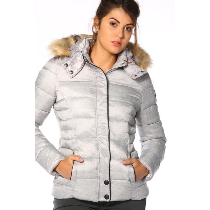 manteau kaporal femme gris
