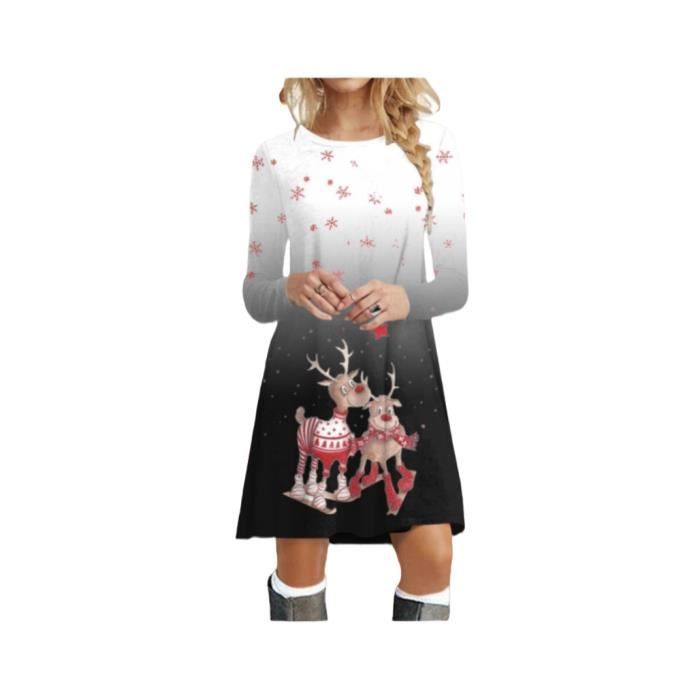 Robe De Fête Noël Femme - Style Vintage Chic Scintillant, Coupe A-Line Mi-longue Pour Réveillon Et Soirées - 3