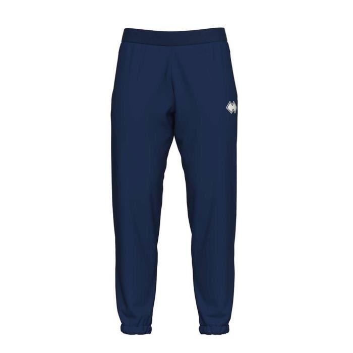 Pantalon de survetement Errea Essential Fleece Patch 062 pour homme Bleu Multisport Chaud et confortable