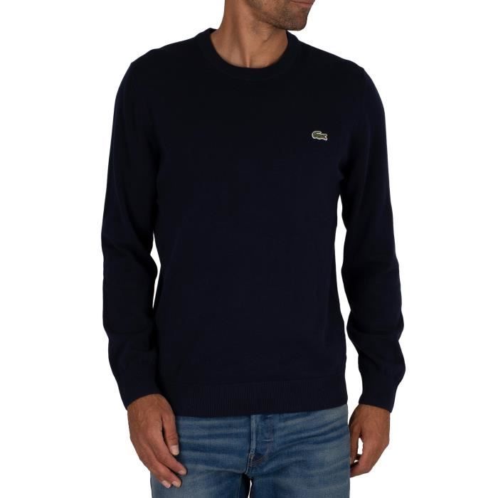 Lacoste Pour des hommes Sweat en tricot avec logo Bleu Bleu Cdiscount Sport